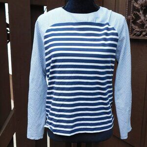 Vineyard Vines M Striped Navy & White 100% Cotton Shirt